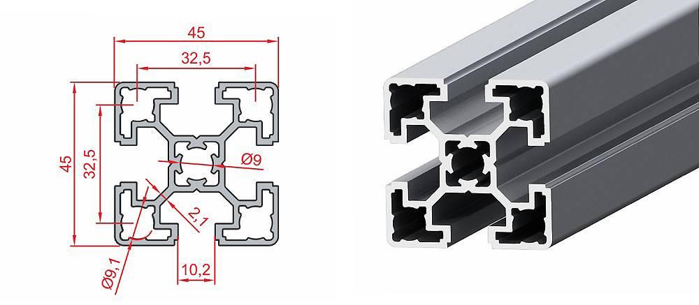 45X45 SİGMA PROFİL LİGHT