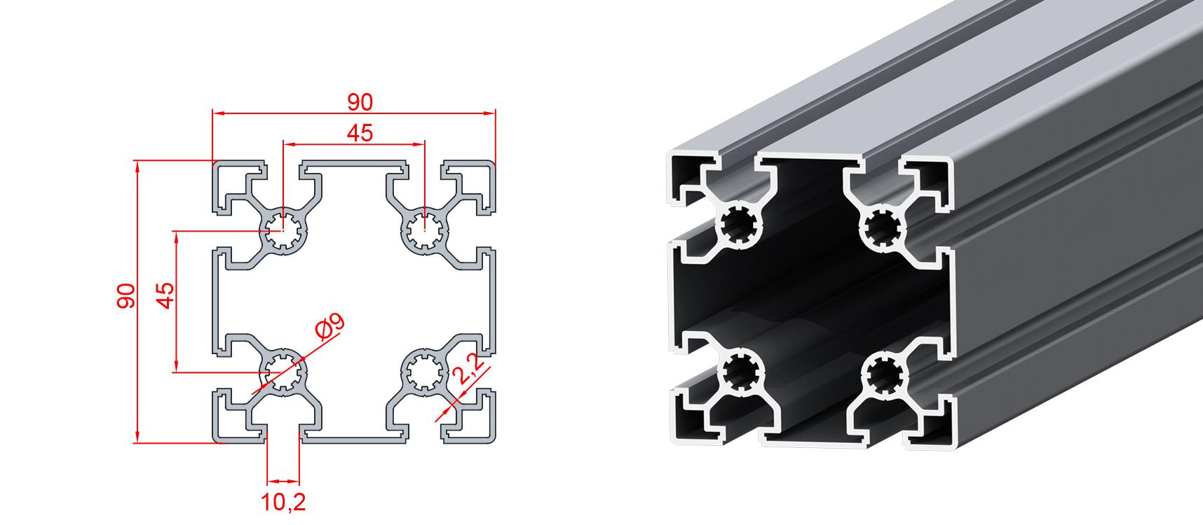 90X90 SİGMA PROFİL SÜPER LİGHT
